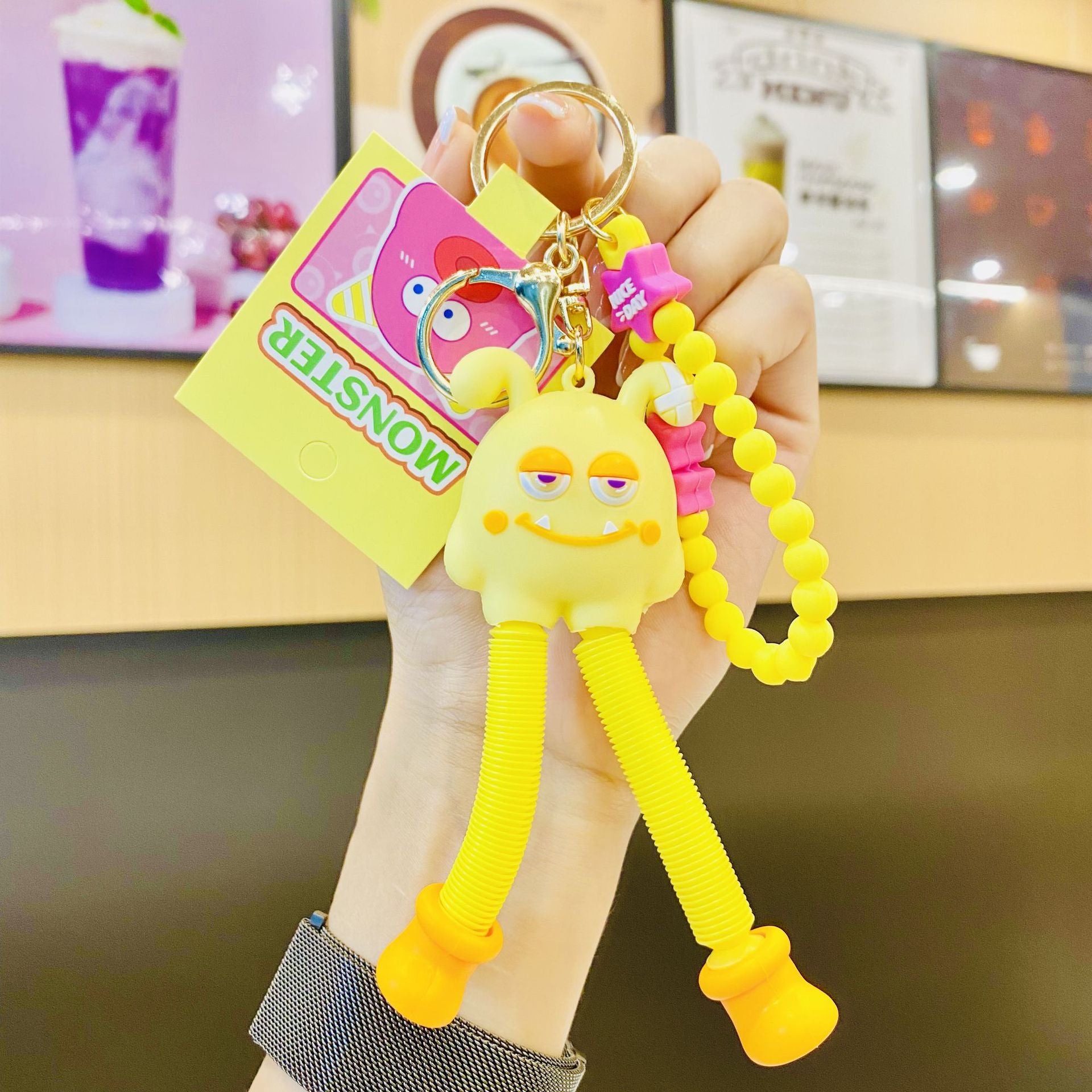 Wholesale PVC Cute Monster Car Keychain